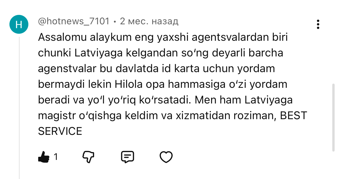 Müşteri yorumu